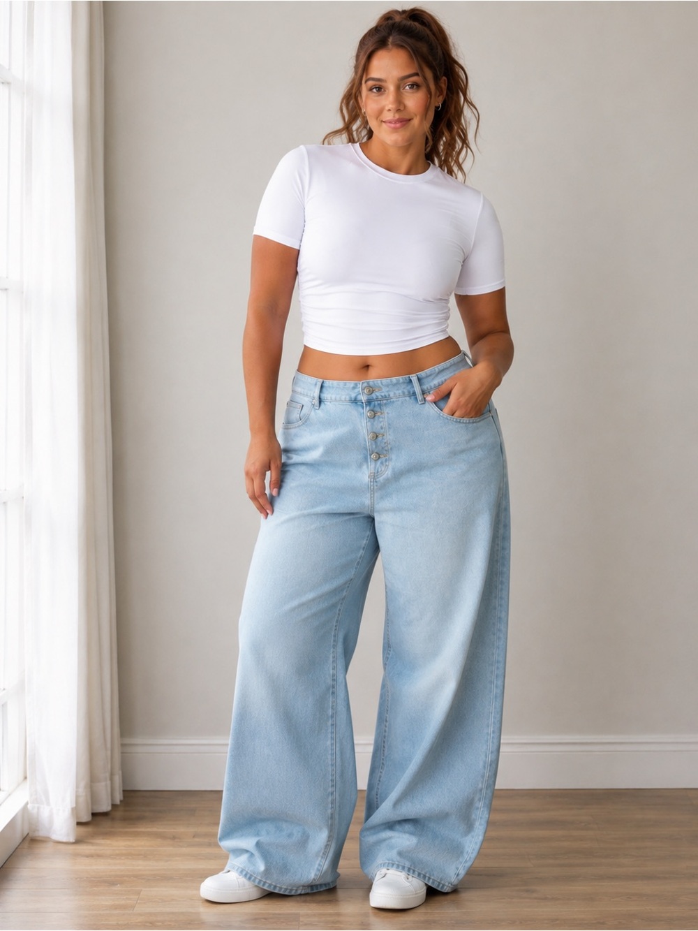 Halara White Ruched Short Sleeve Cropped T-Shirt XL